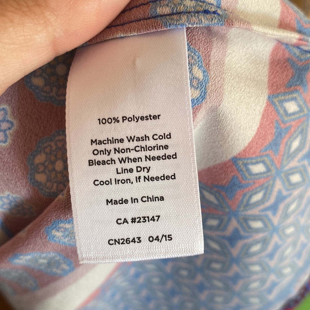 Talbots Patterned Blouse Size Petite Large - image 7